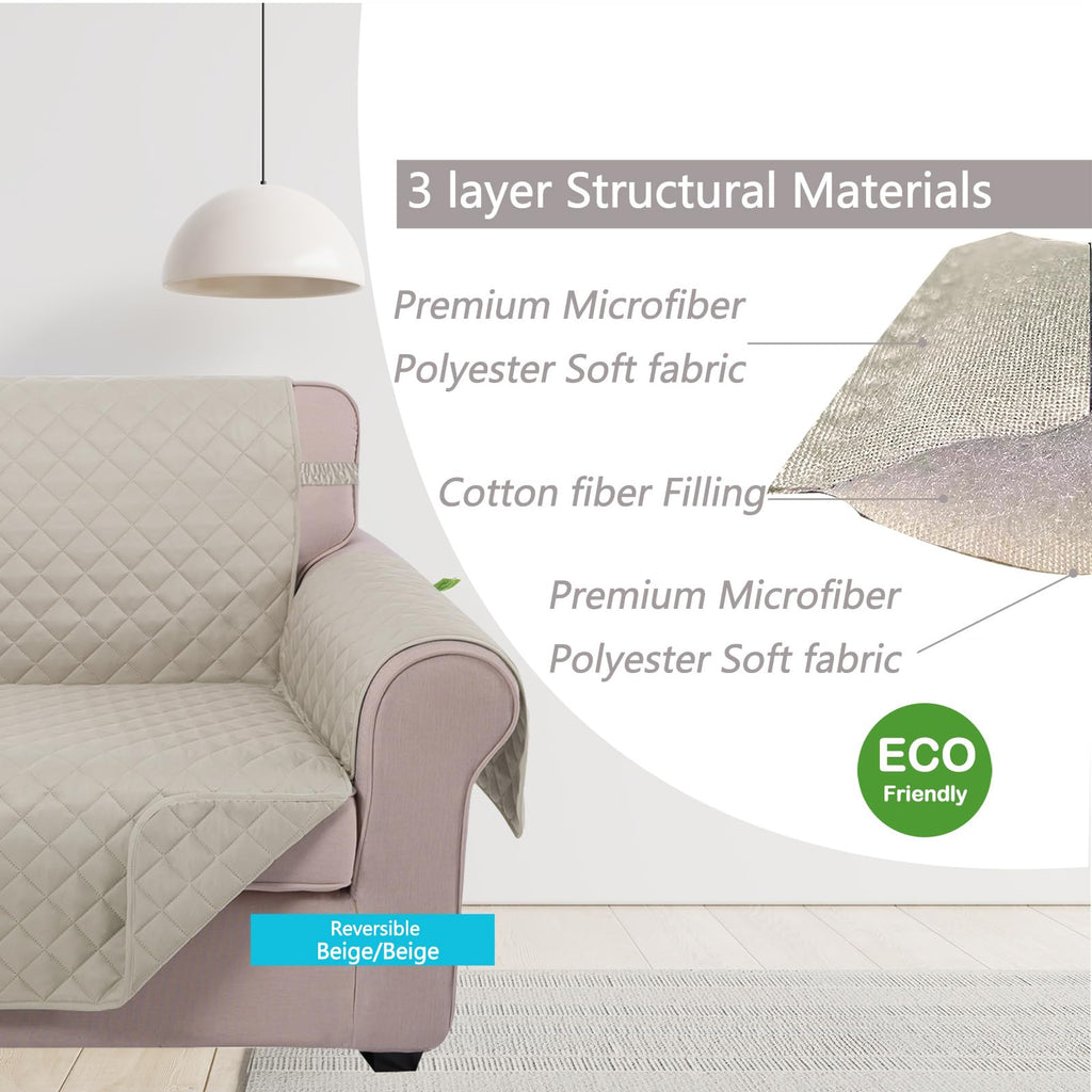 Reversible Sofa Cover for 3 Cushion Couch