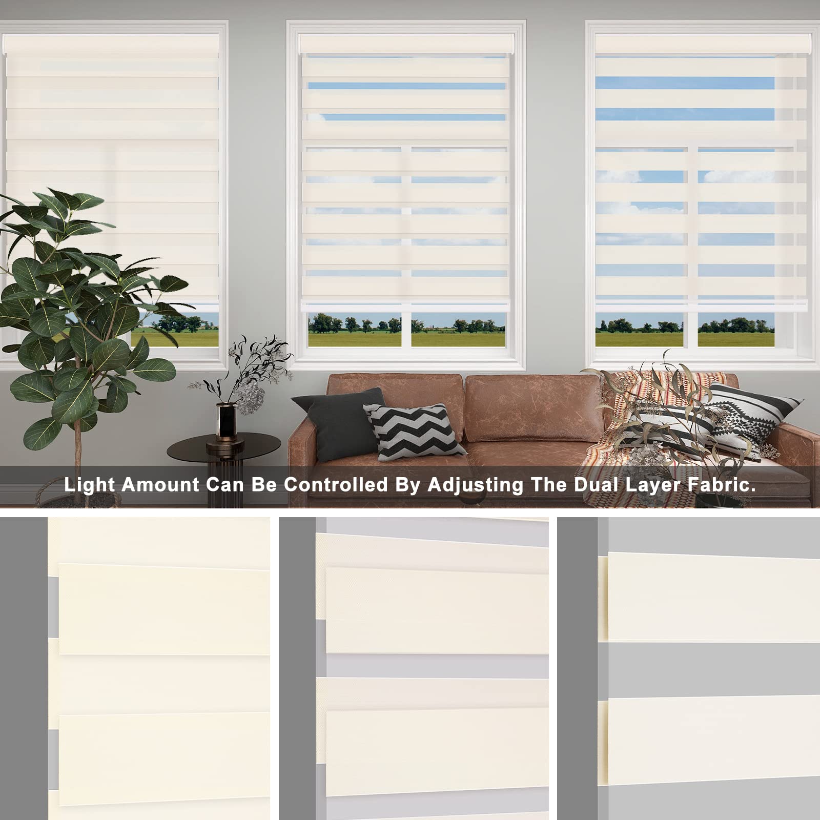 Cordless Zebra Blackout Roller Shades