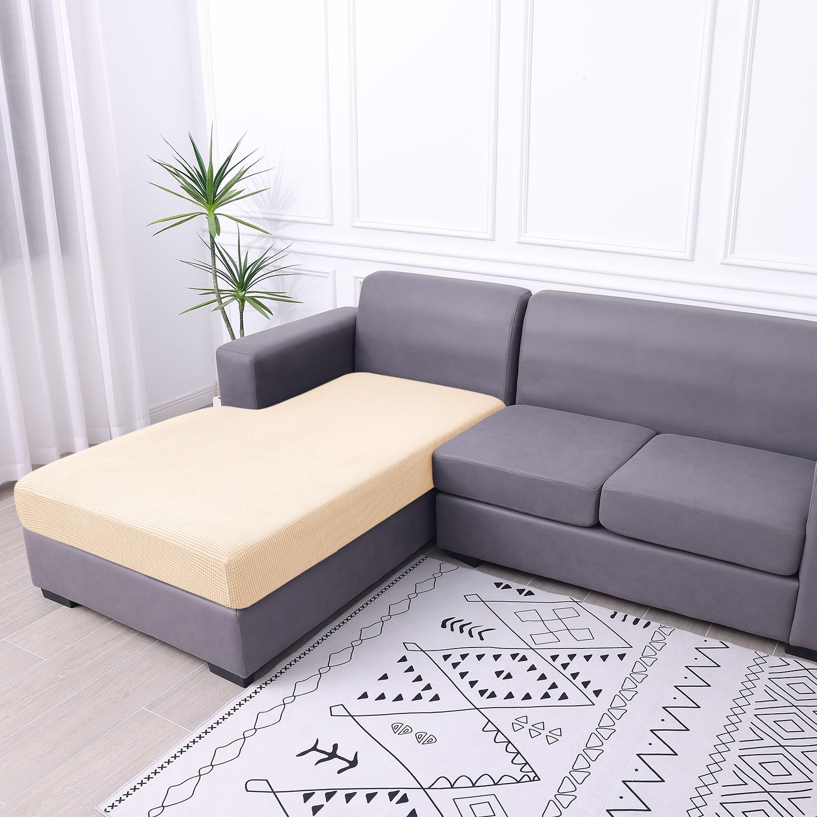Waterproof Stretch Jacquard Cushion Covers Set