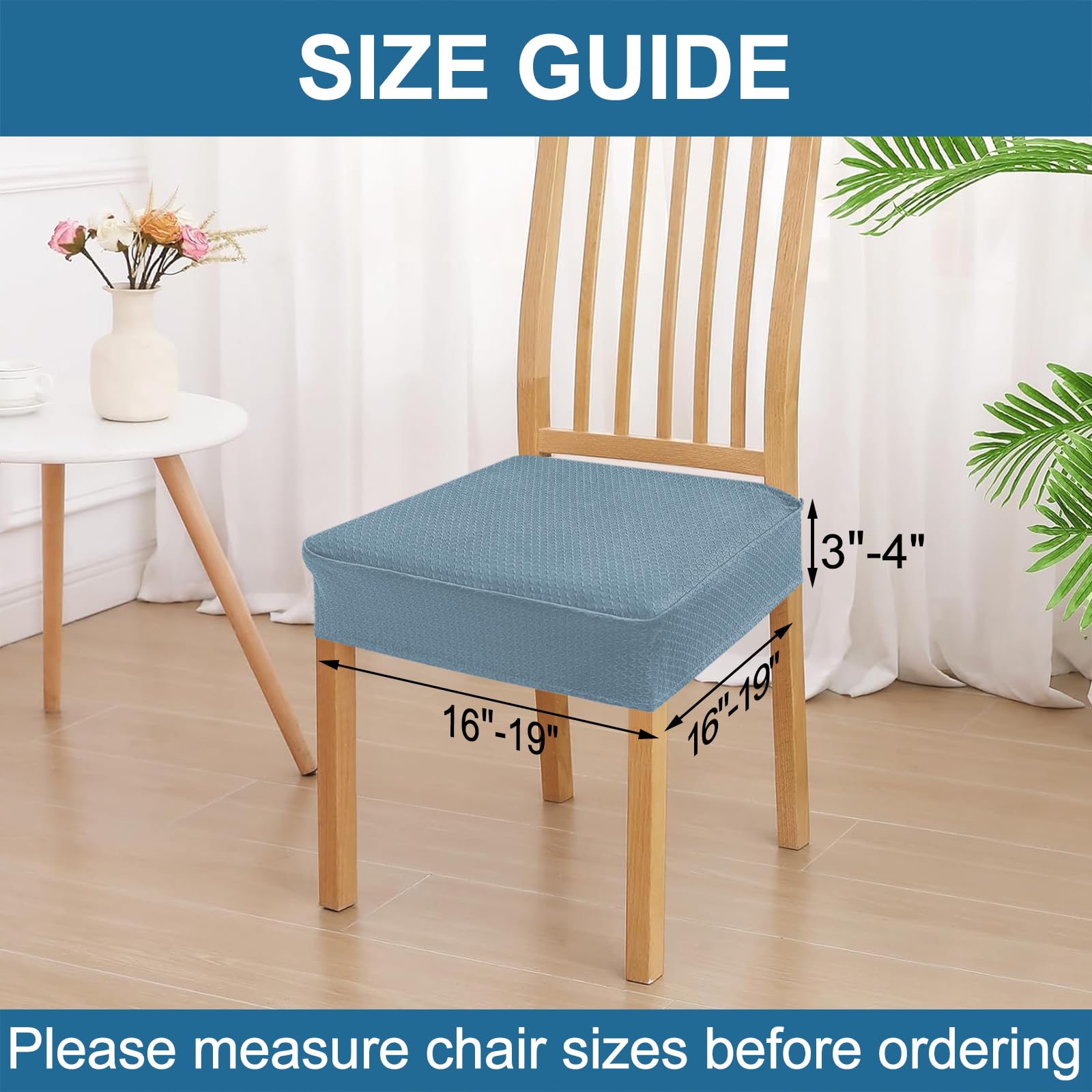 Waterproof Jacquard Chair Seat Covers Set