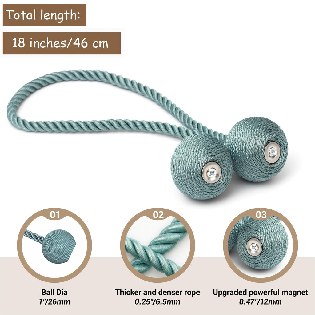 Magnetic Curtain Tiebacks Set