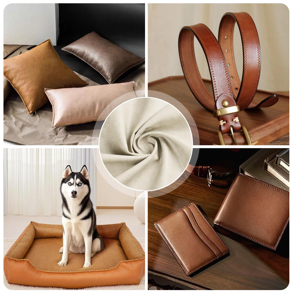Thick Faux Leather Upholstery Fabric by the Yard