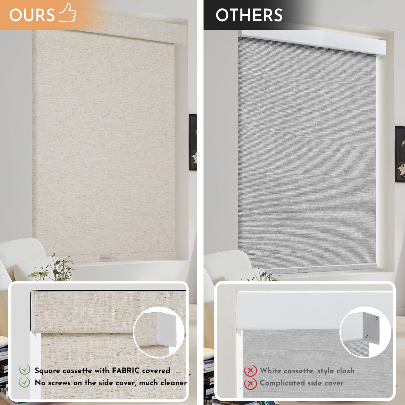 Cordless Linen Blackout Roller Shade