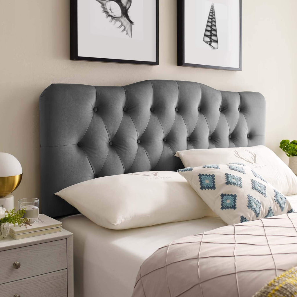 Diamond Tufted Velvet Headboard