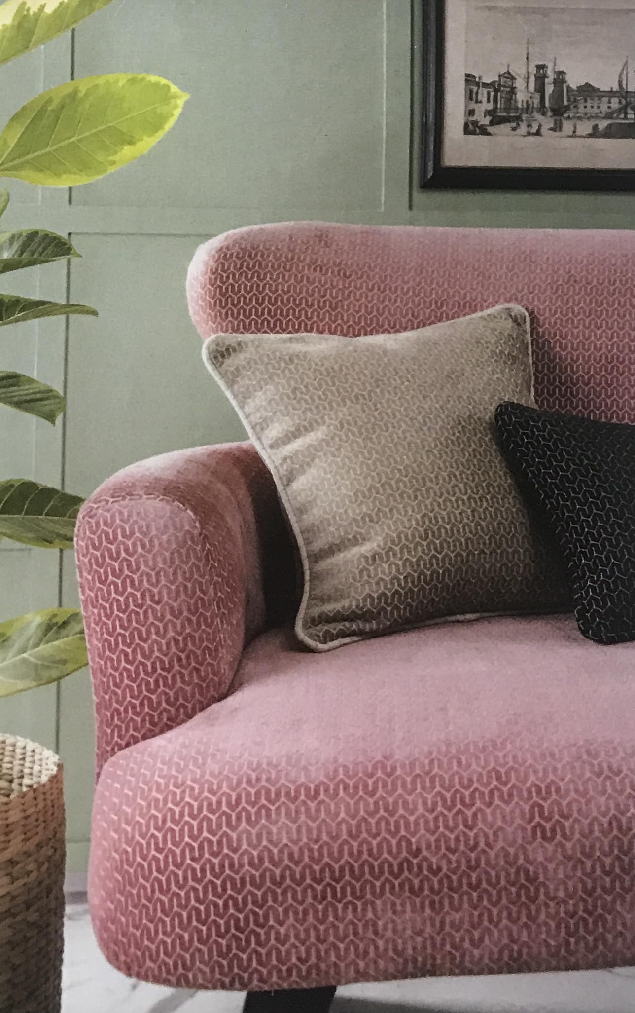 Chenille Jacquard Upholstery Fabric by the Yard