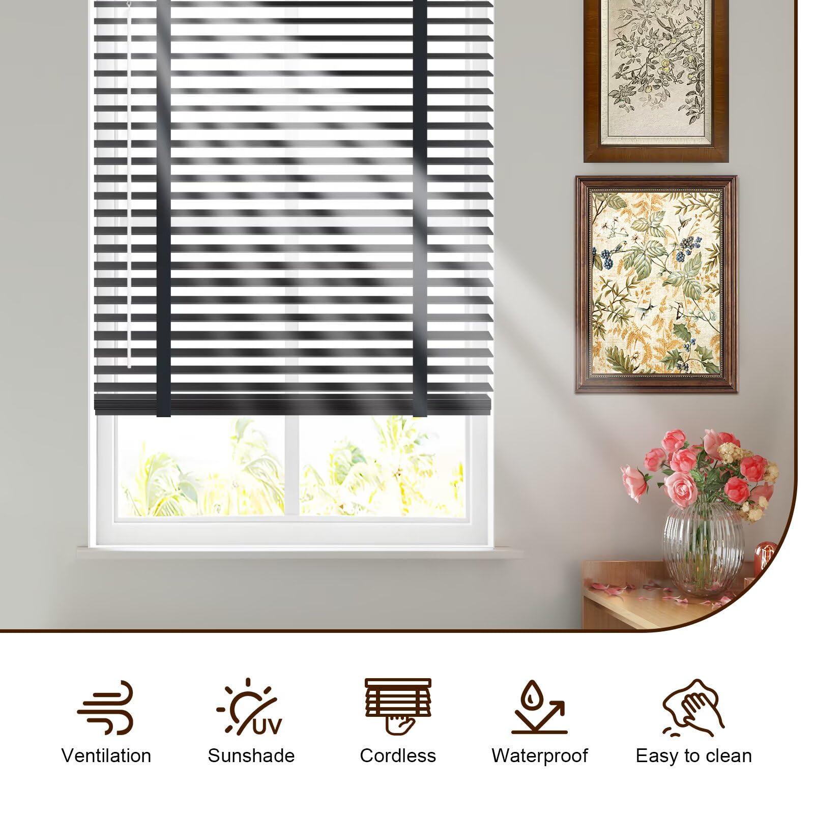 Cordless Wood Window Blinds