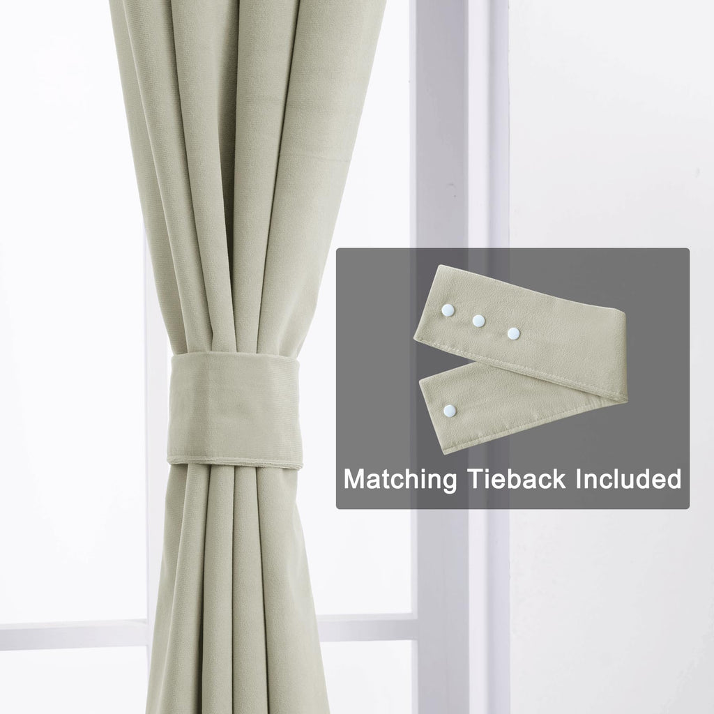 Pinch Pleated Velvet Blackout Curtains Set