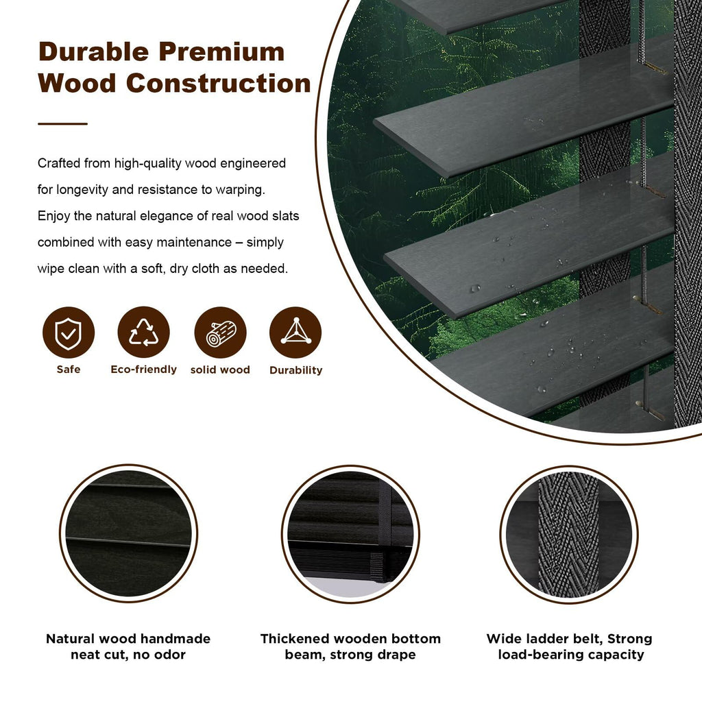 Cordless Wood Window Blinds