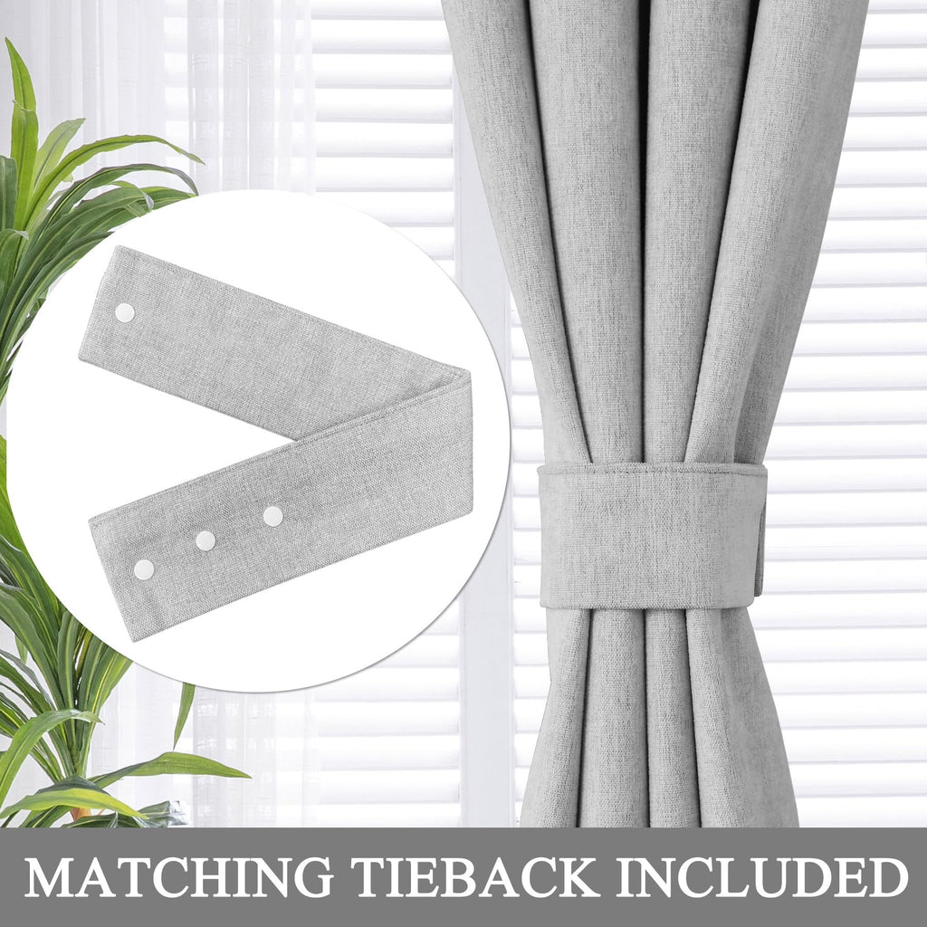 Chenille Pinch Pleated Blackout Curtains Set