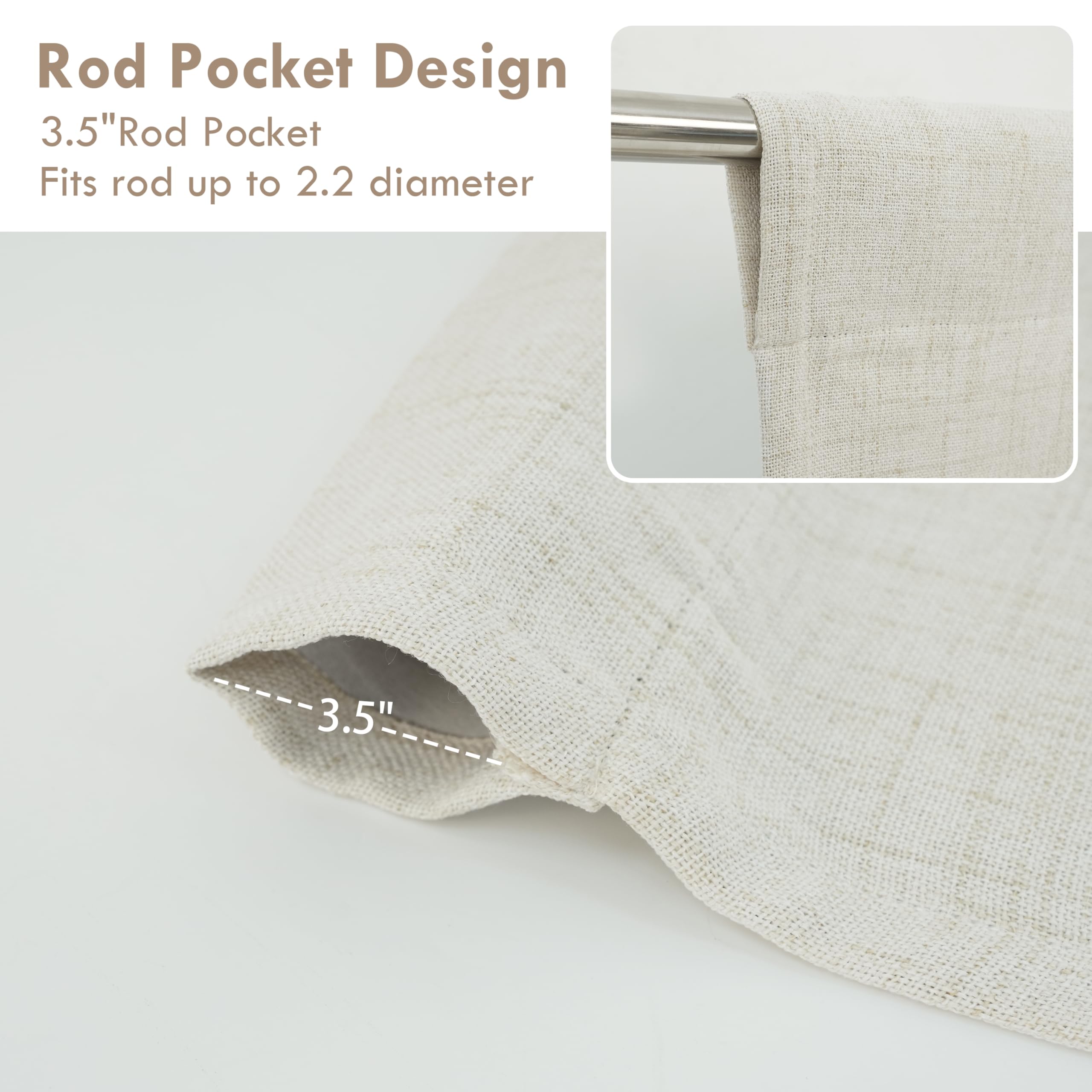 Double Layer Linen Blackout Tie-Up Curtain