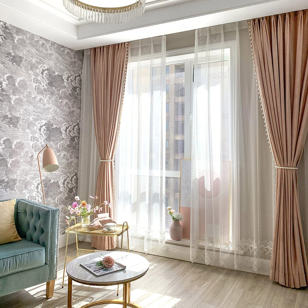 Luxury Velvet Blackout Pencil Pleat Curtains Set