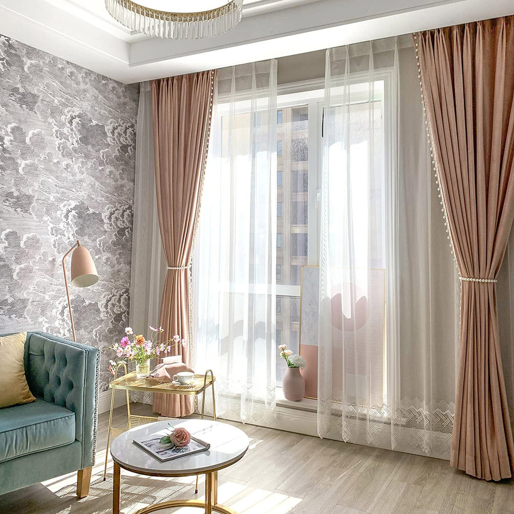 Luxury Velvet Blackout Pencil Pleat Curtains Set