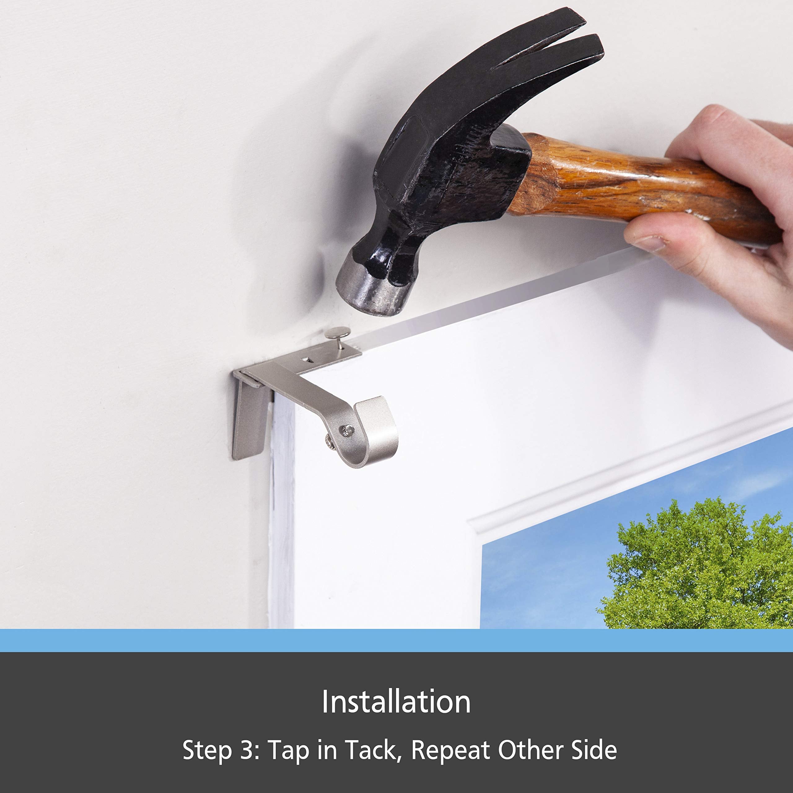 No-Measure Curtain Rod Brackets Set