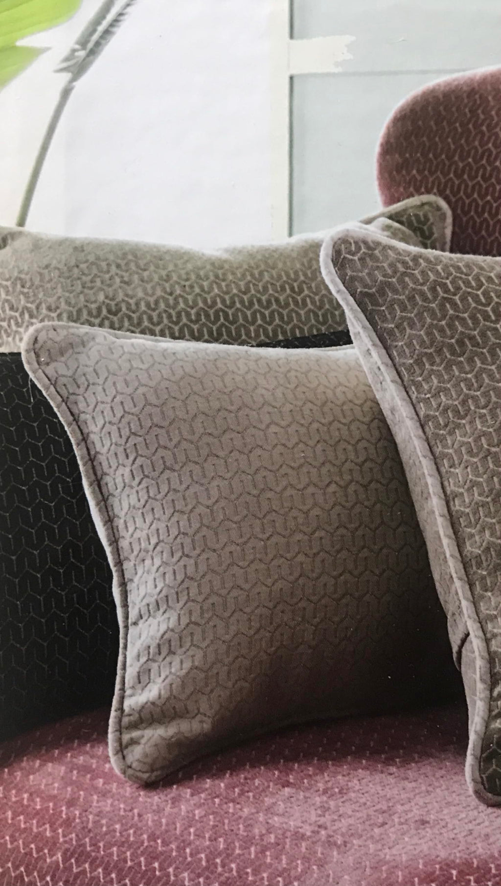 Chenille Jacquard Upholstery Fabric by the Yard