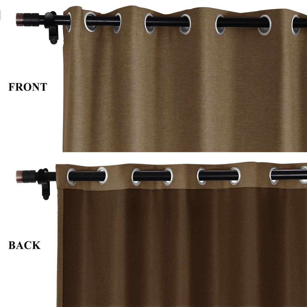 Extra Long Linen Blackout Curtains Set