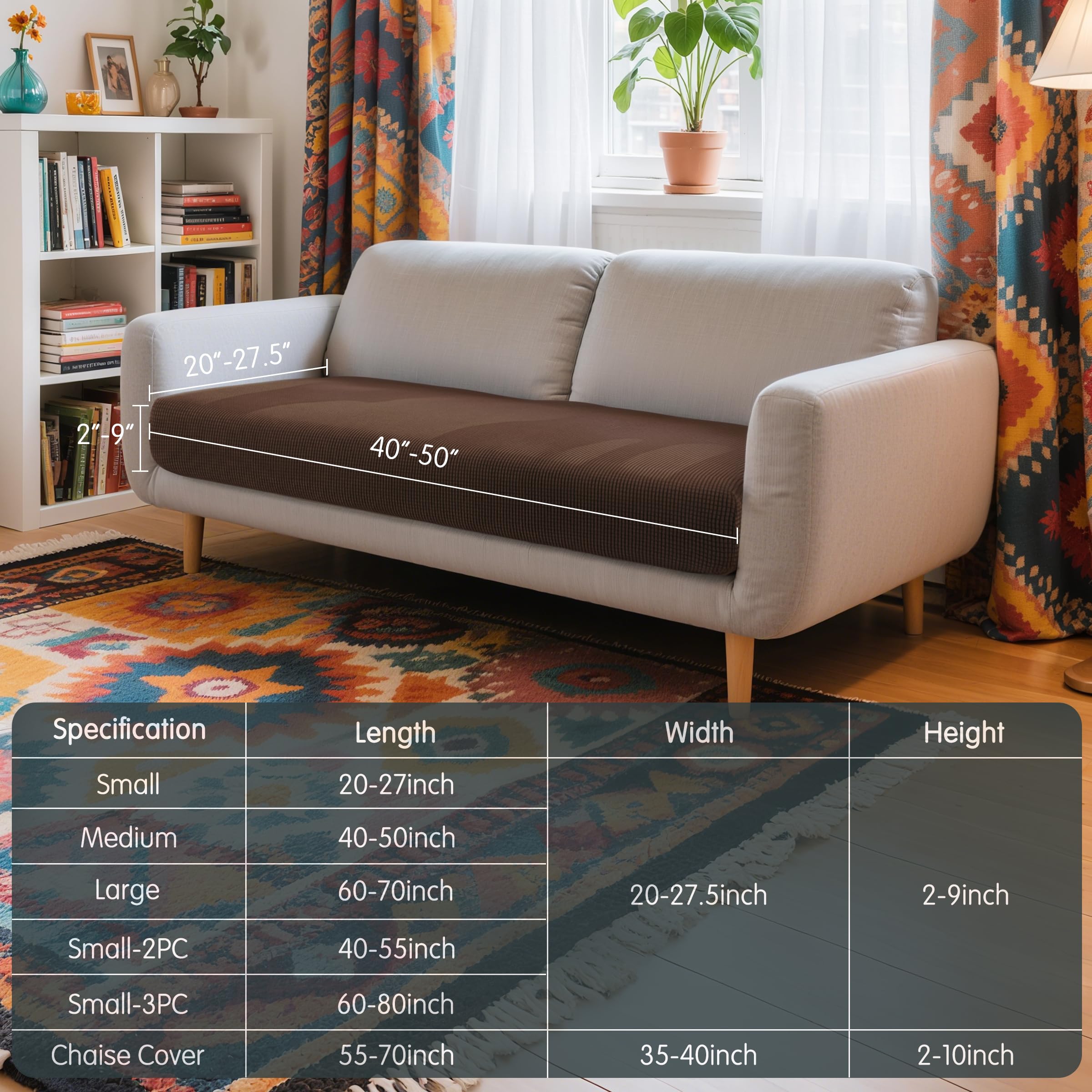 Stretch Reversible Cushion Slipcovers Set