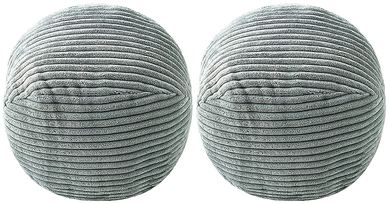 Corduroy Plush Ball Throw Pillow Set