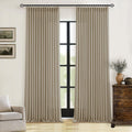 Pinch Pleated Linen Light Filtering Curtains Set