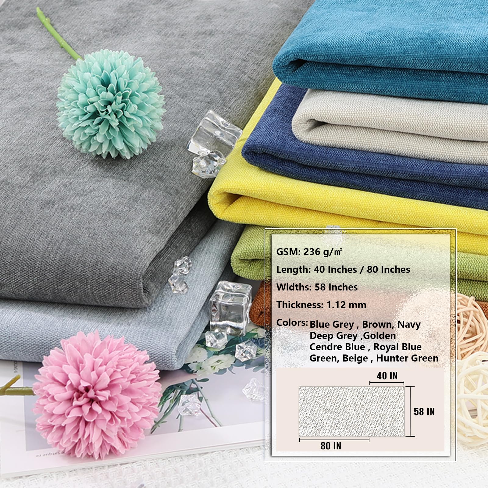 Luxury Chenille Upholstery Fabric