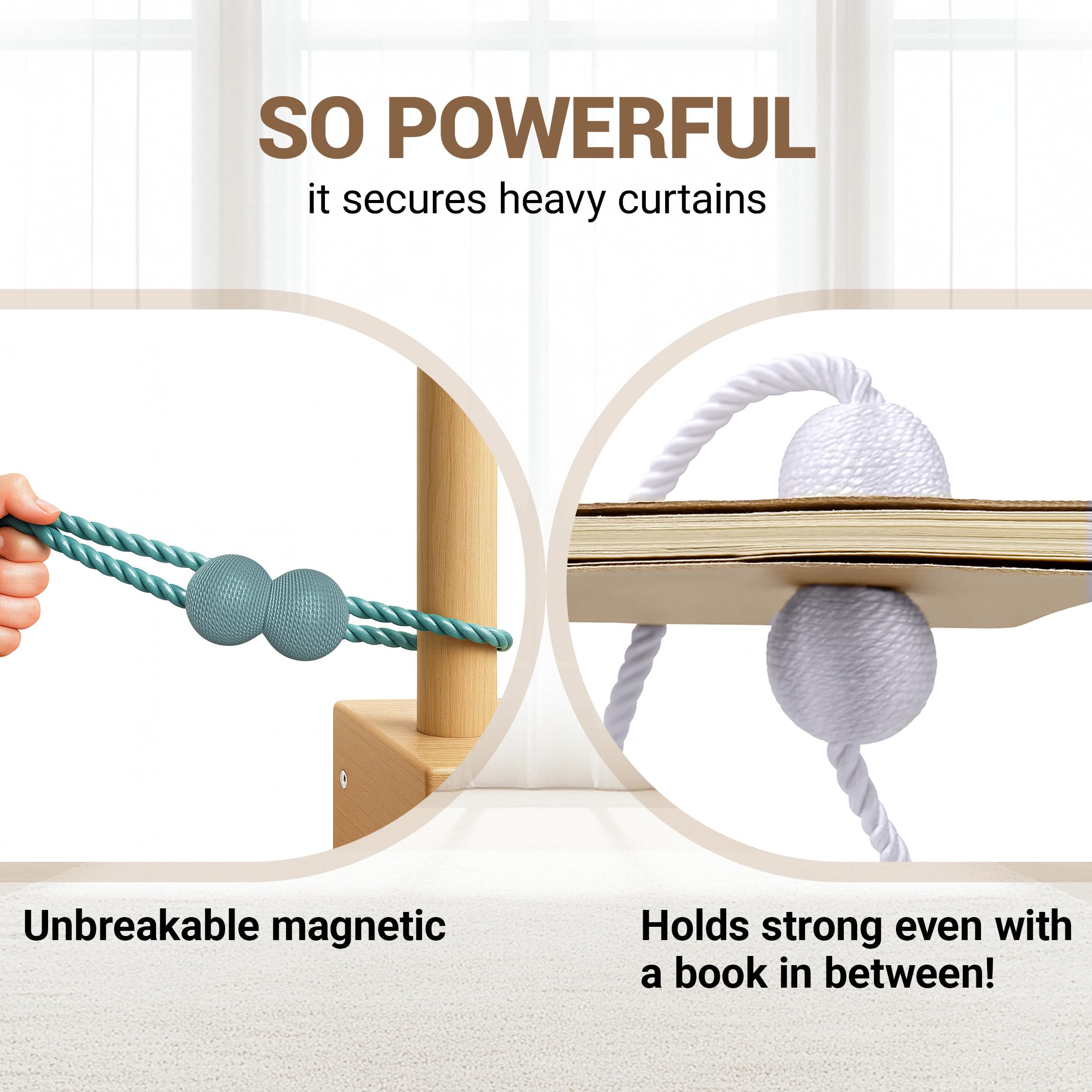 Magnetic Curtain Tiebacks Set