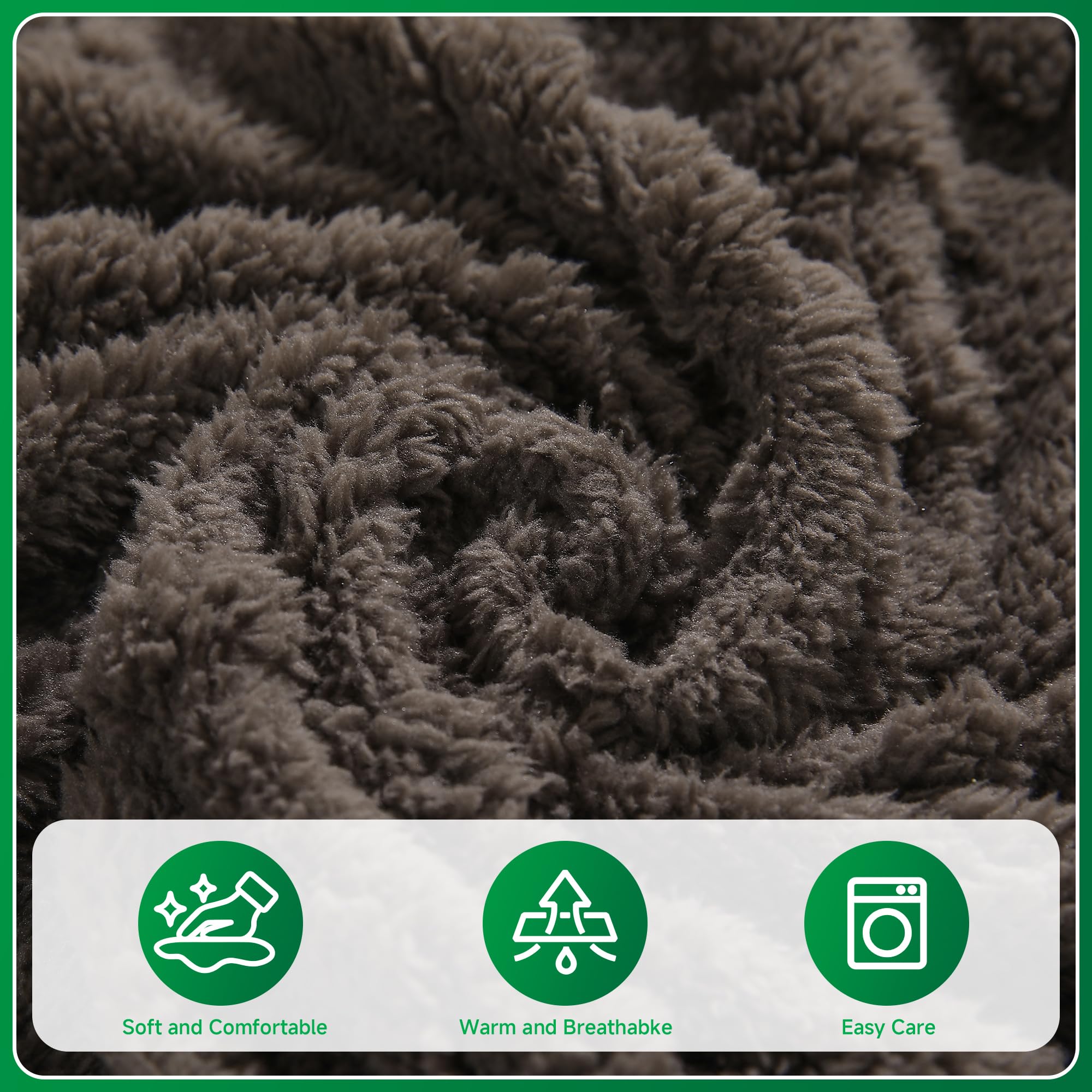 Stretch Fleece Couch Cushion Covers Set