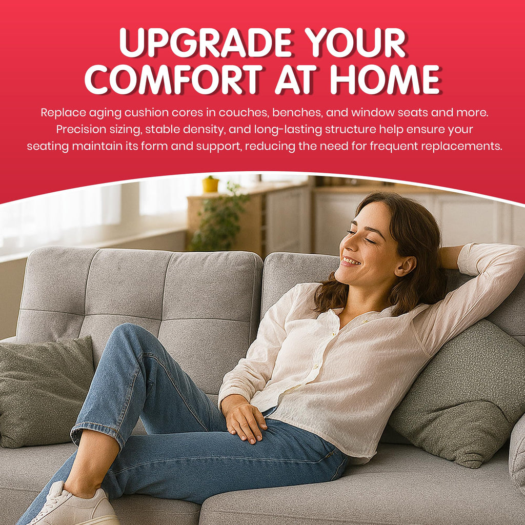 High Density Upholstery Foam Cushion Replacement