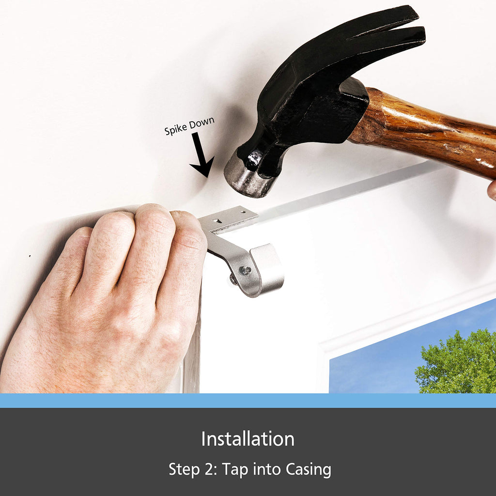 No-Measure Curtain Rod Brackets Set