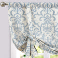 Damask Paisley Tie-Up Curtain Panel
