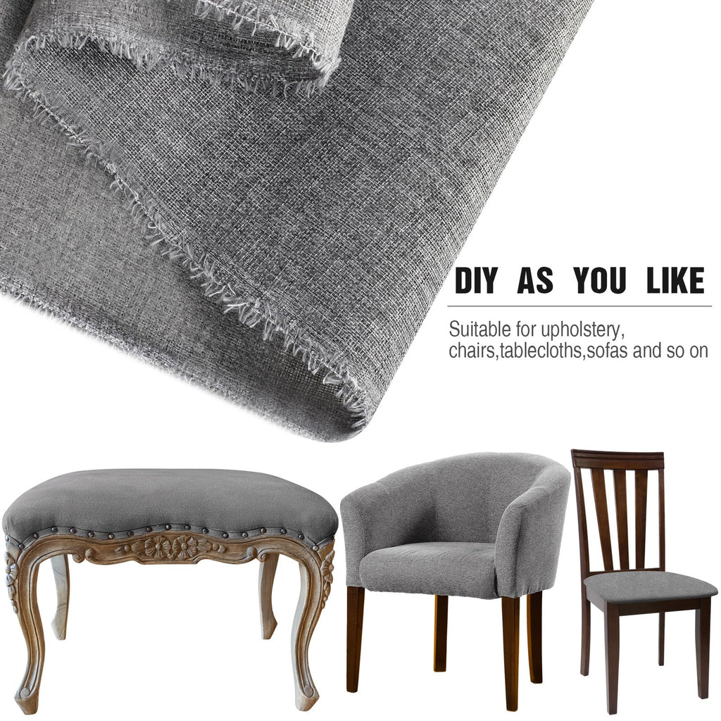 Faux Linen Upholstery Fabric by the Yard