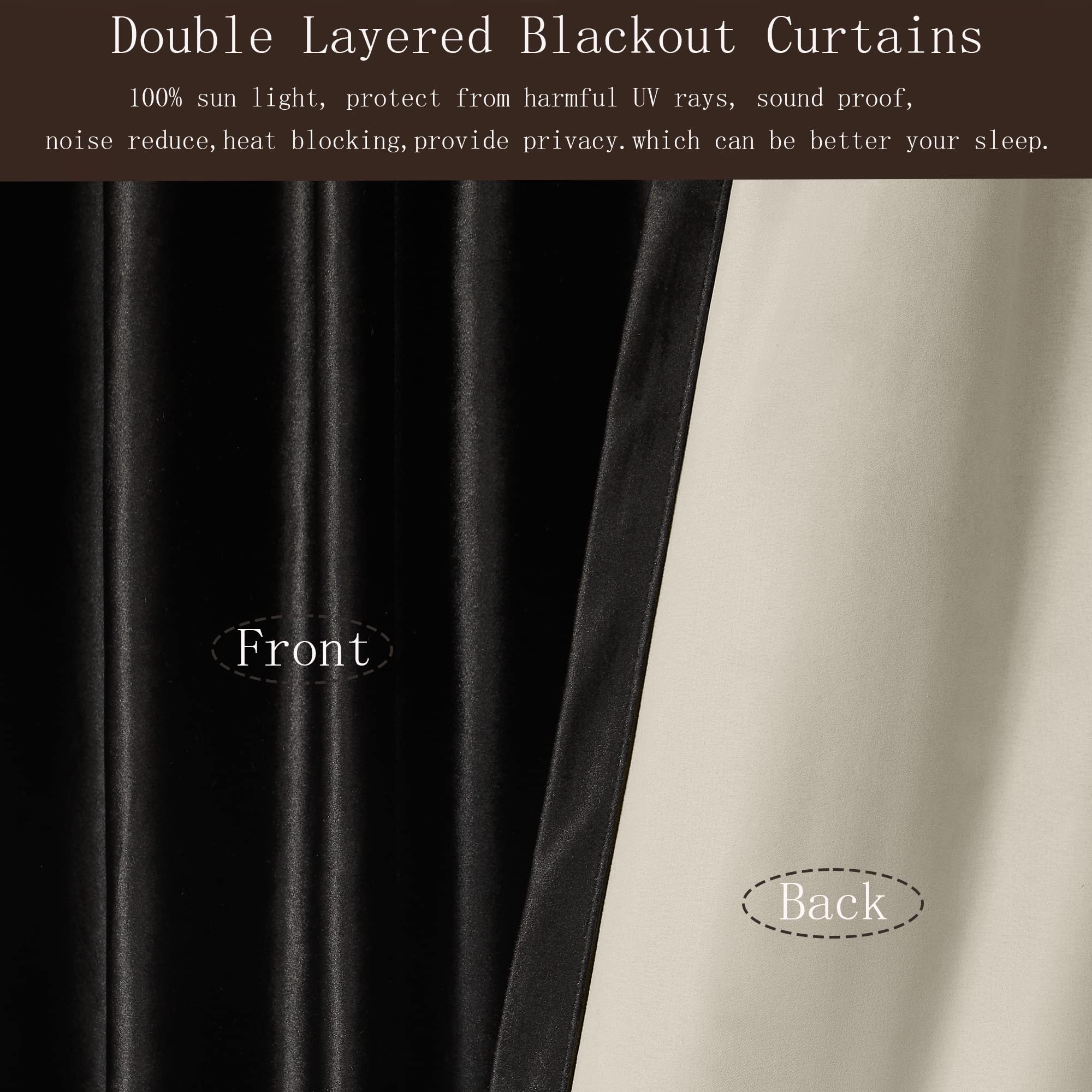 Full Blackout Velvet Curtains Set