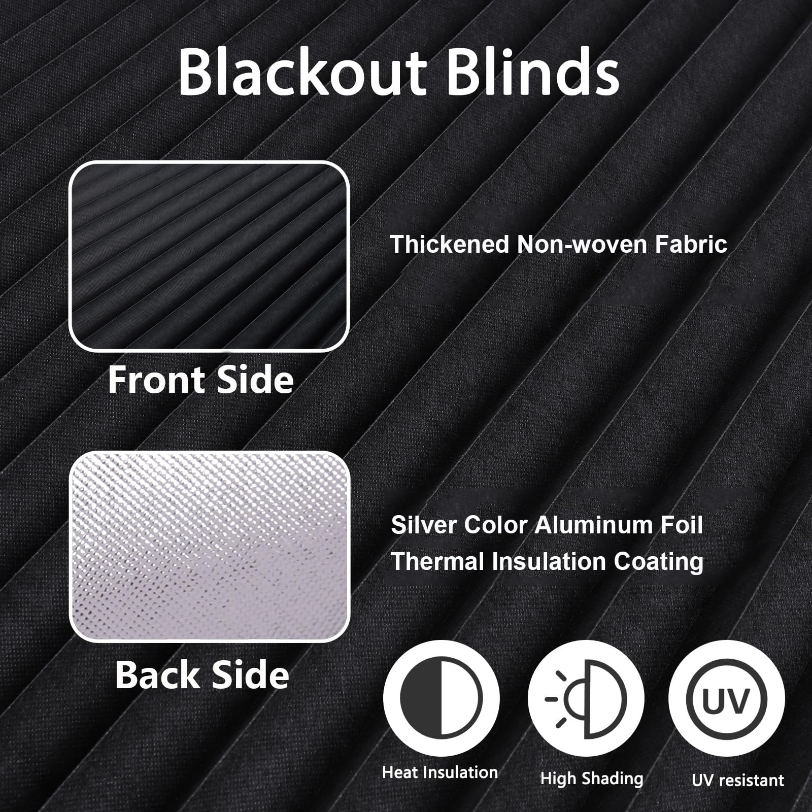 Cordless Blackout Pleated Paper Blind