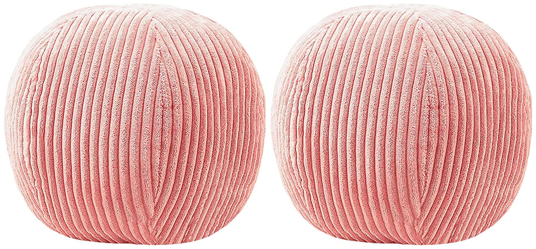 Corduroy Plush Ball Throw Pillow Set