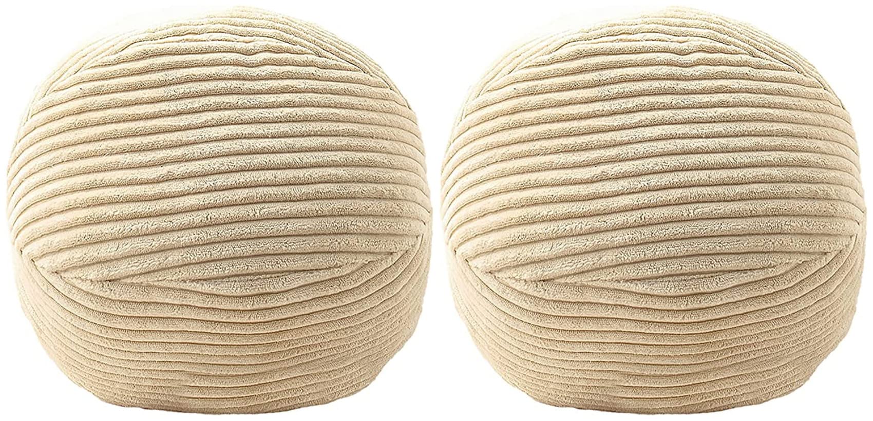 Corduroy Plush Ball Throw Pillow Set
