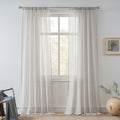 FMFUNCTEX Flax Blend Sheer Curtains