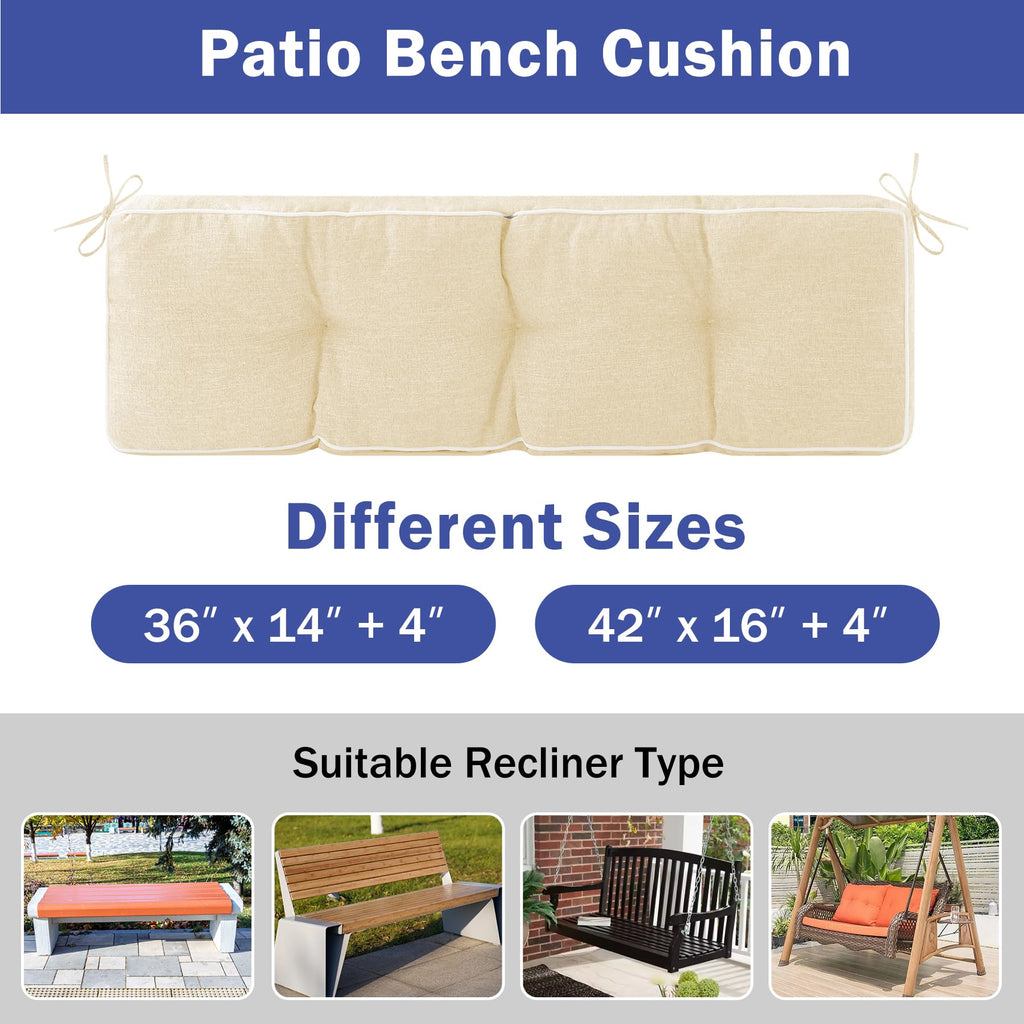 Indoor Outdoor Bench Cushion Pad