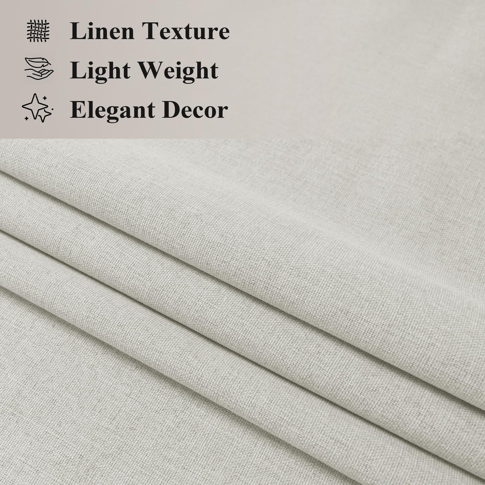 Pinch Pleated Linen Blackout Curtains Set