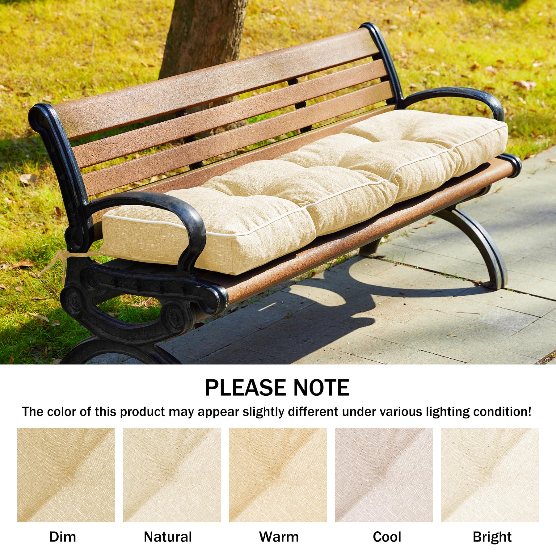Indoor Outdoor Bench Cushion Pad
