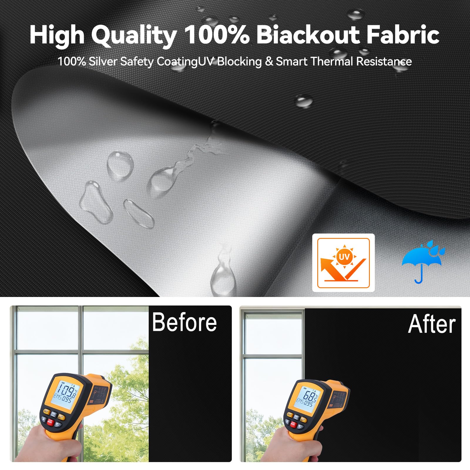 Self-Adhesive Blackout Window Blind