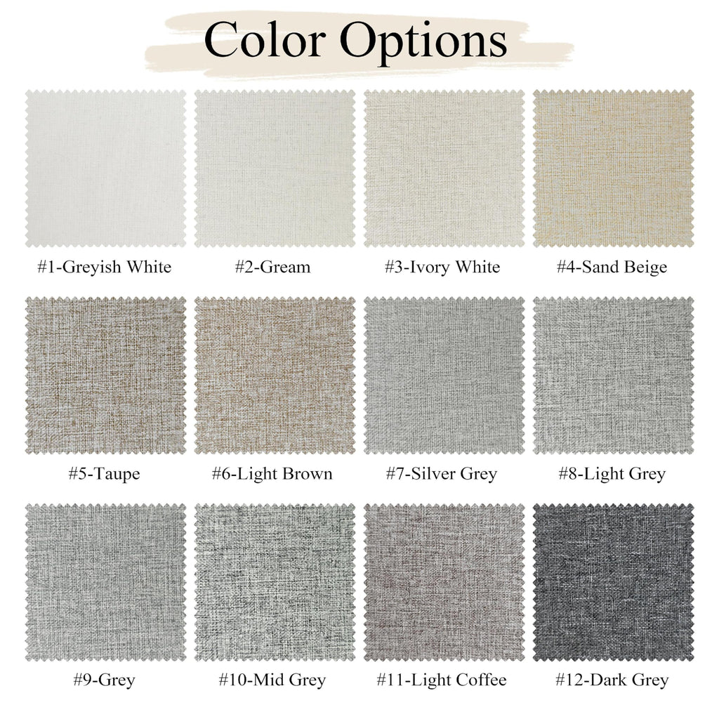 Pinch Pleated Linen Blackout Sliding Door Curtains Set