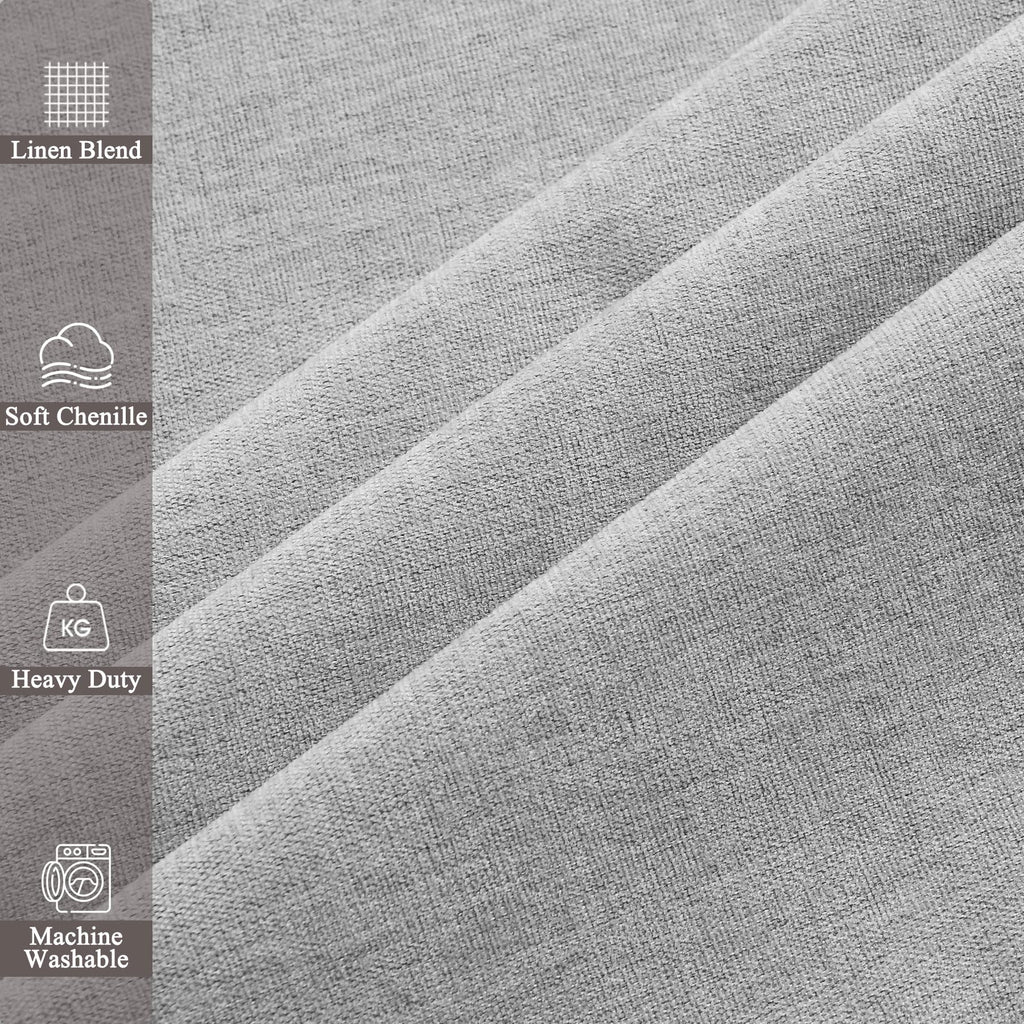 Extra Long Chenille Blackout Curtains Set