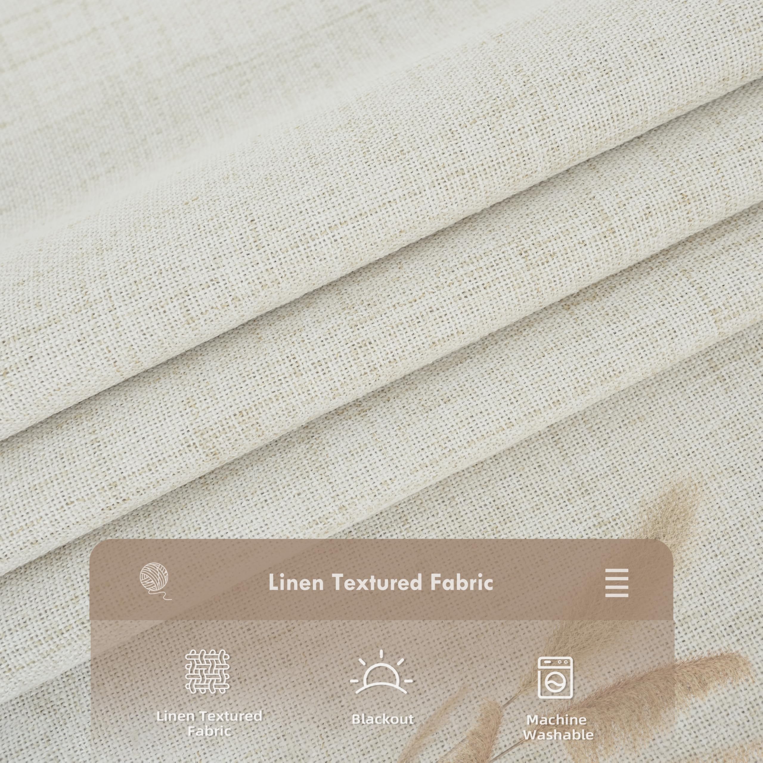 Double Layer Linen Blackout Tie-Up Curtain