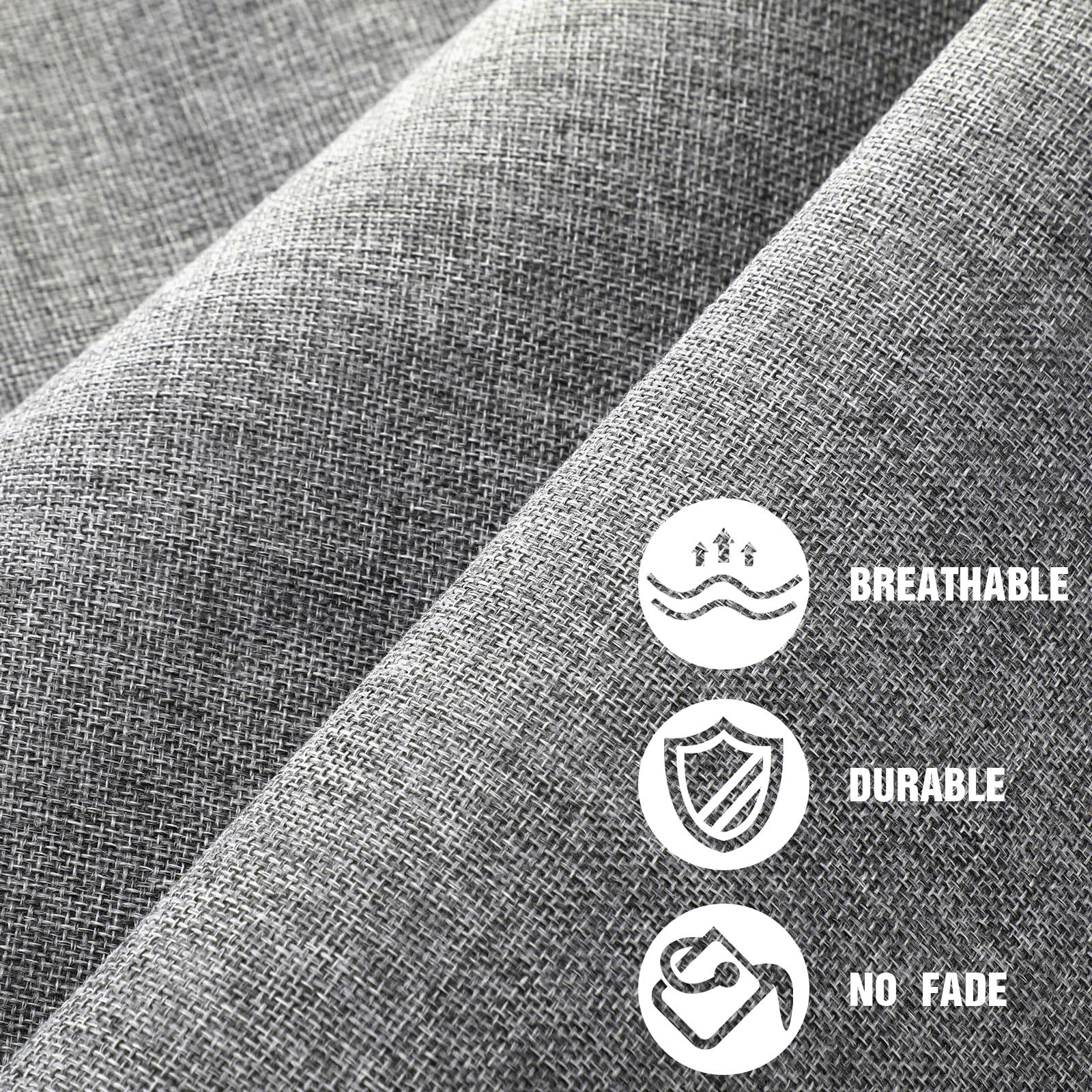 Faux Linen Upholstery Fabric by the Yard