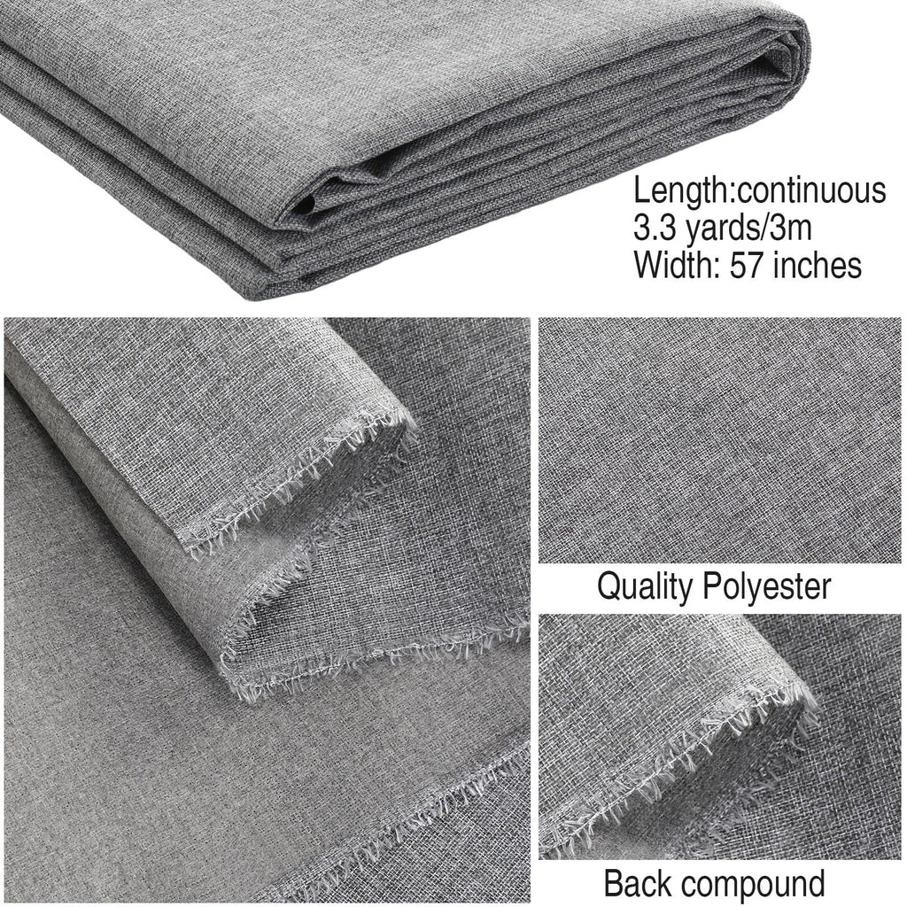 Faux Linen Upholstery Fabric by the Yard