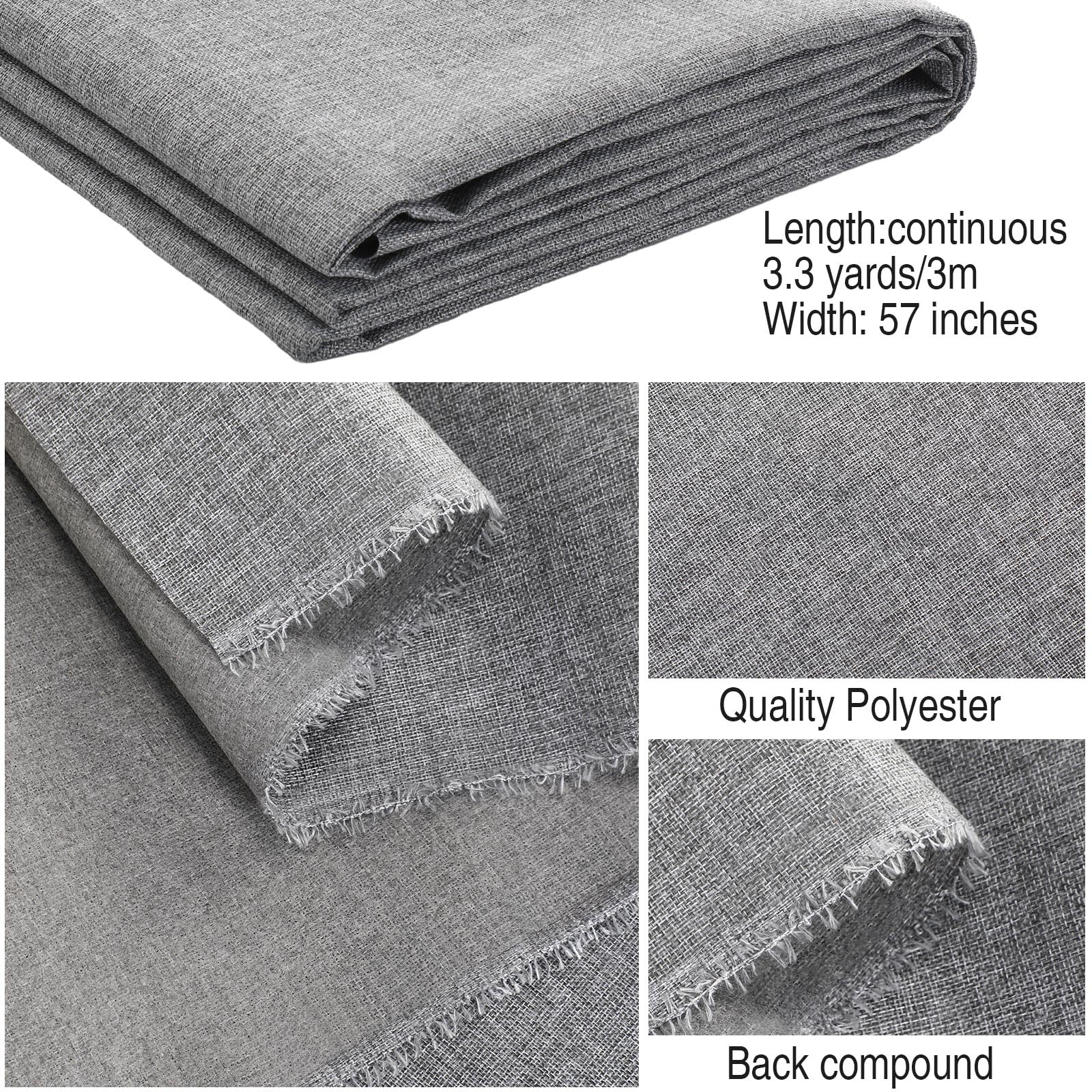 Faux Linen Upholstery Fabric by the Yard
