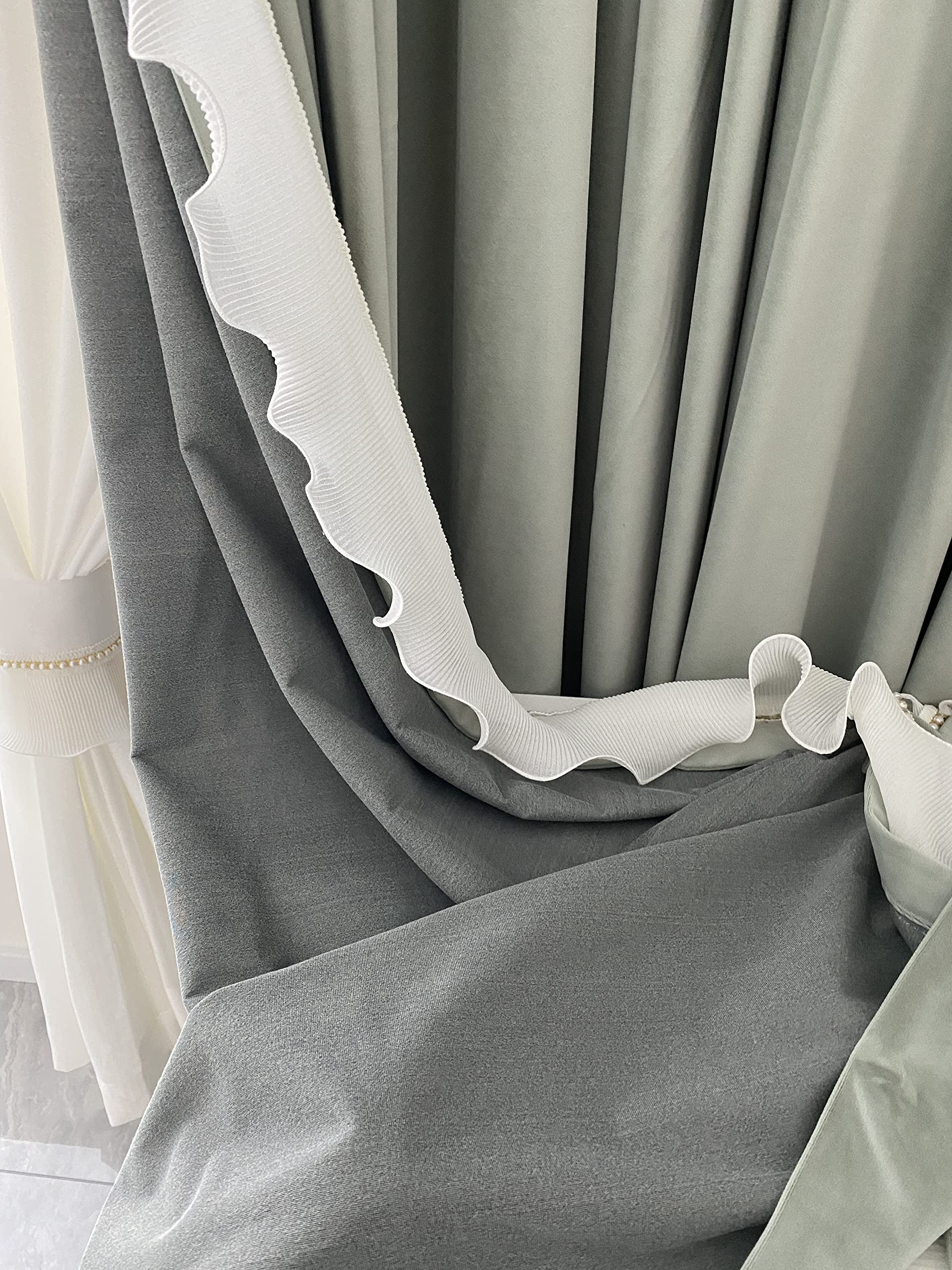 Velvet Blackout Pinch Pleated Curtains Set