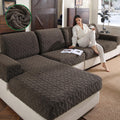 Stretch Fleece Couch Cushion Covers Set