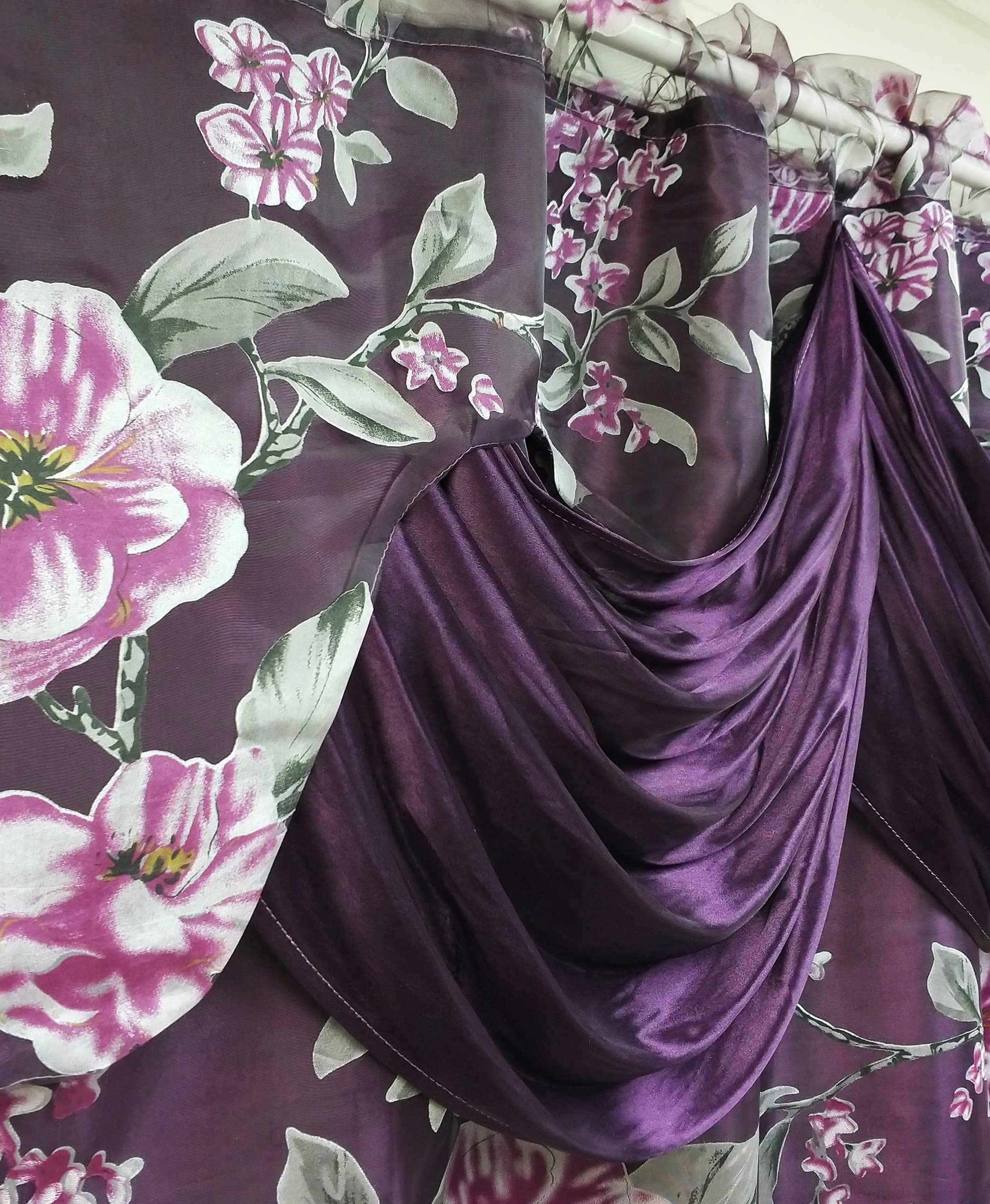 Burnout Organza Window Curtain Set