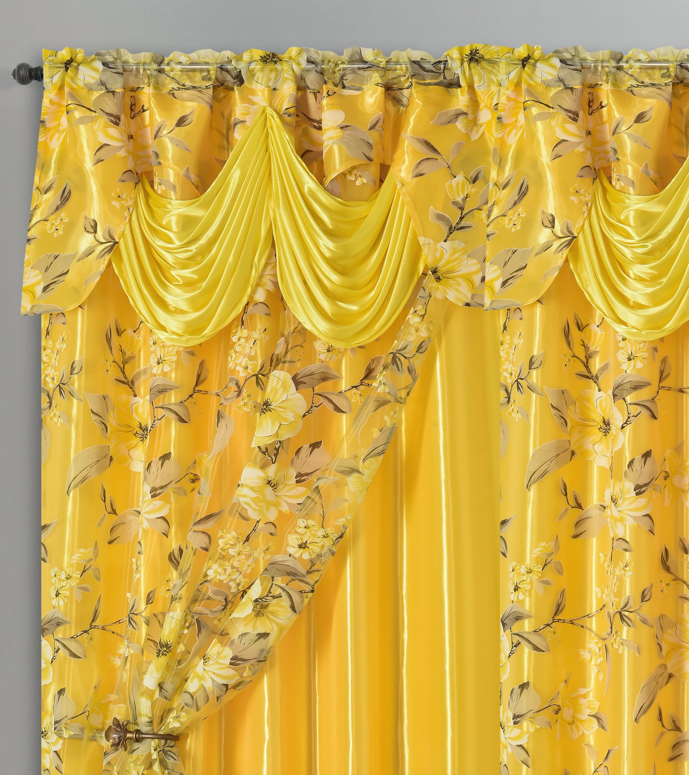 Burnout Organza Window Curtain Set