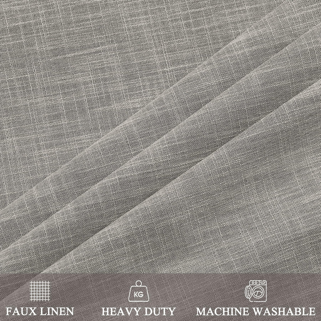 Extra Long Linen Blackout Curtains Set