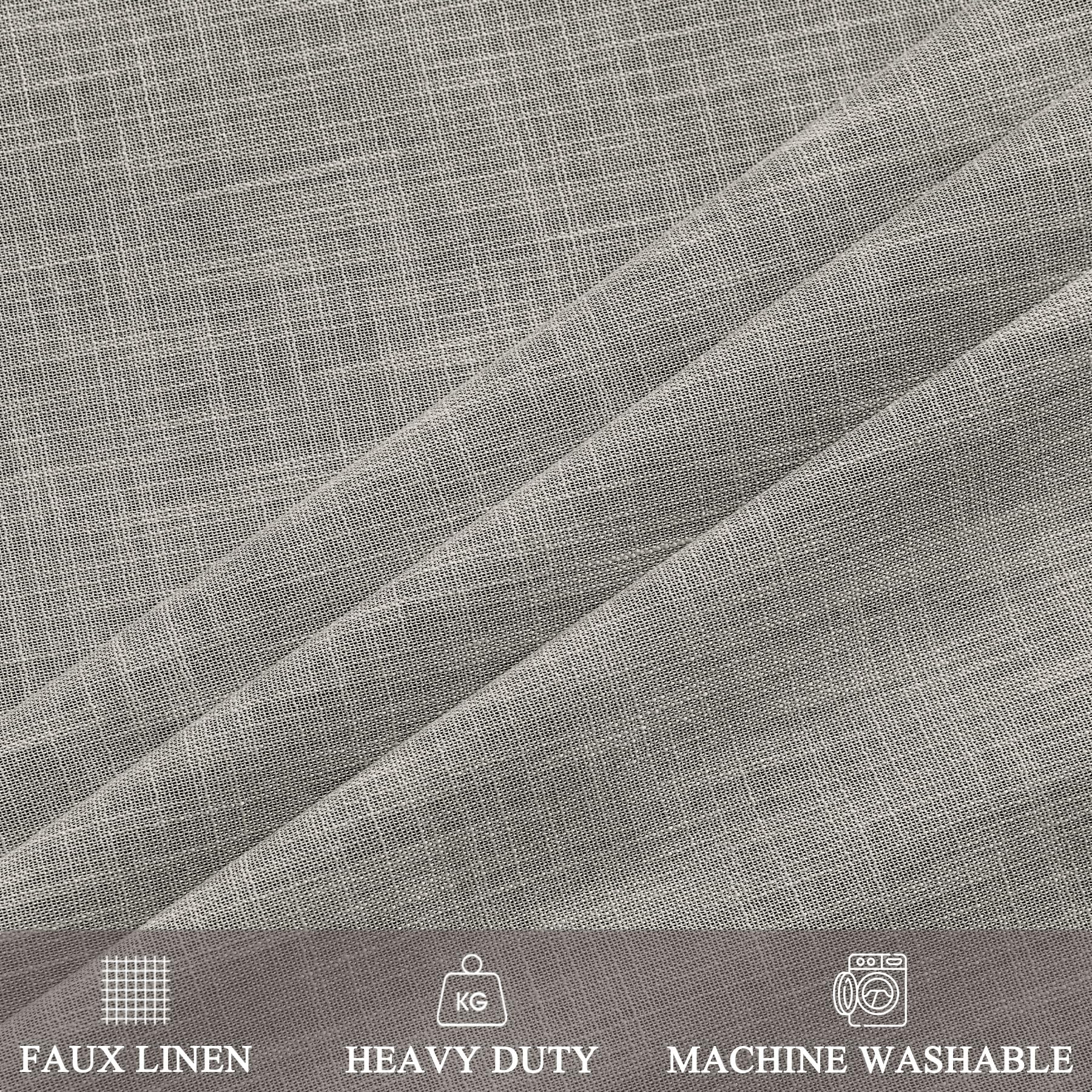 Extra Long Linen Blackout Curtains Set